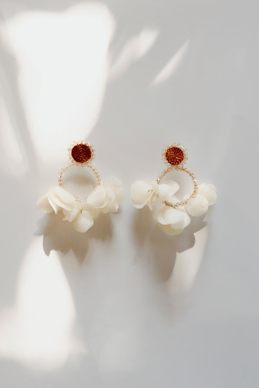 Sea Flower with Copper Earrings