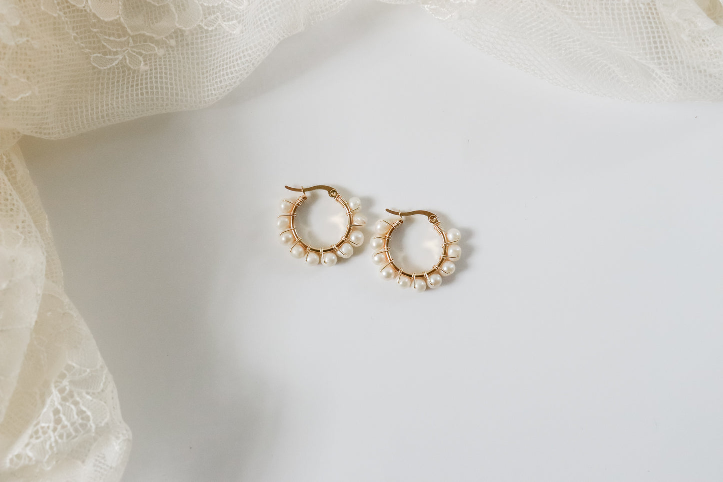 Pearl Small Hoops