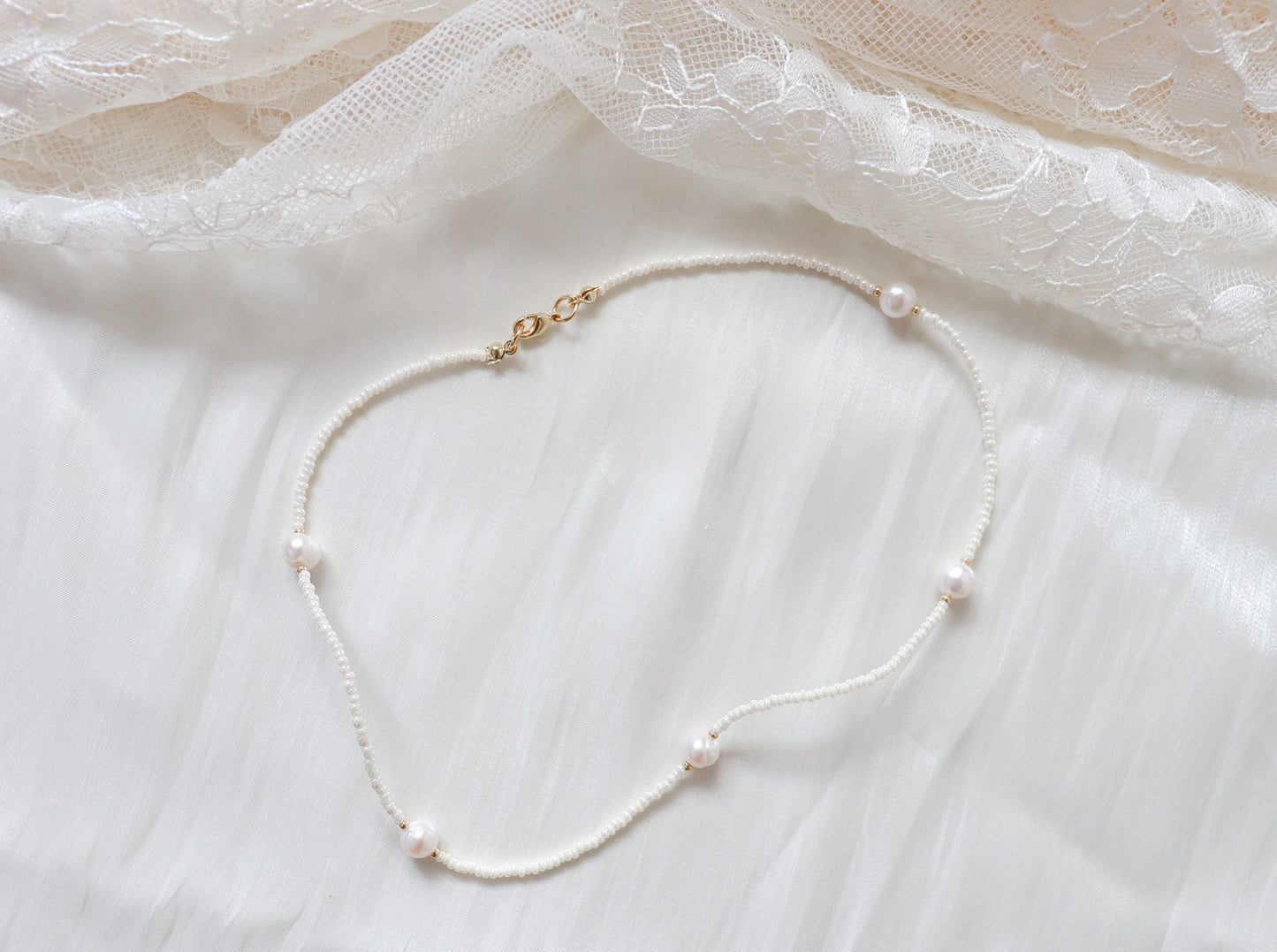 Pearl and Mini Bead Necklace