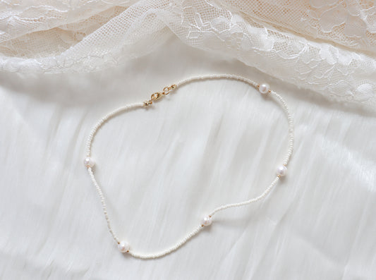 Pearl and Mini Bead Necklace