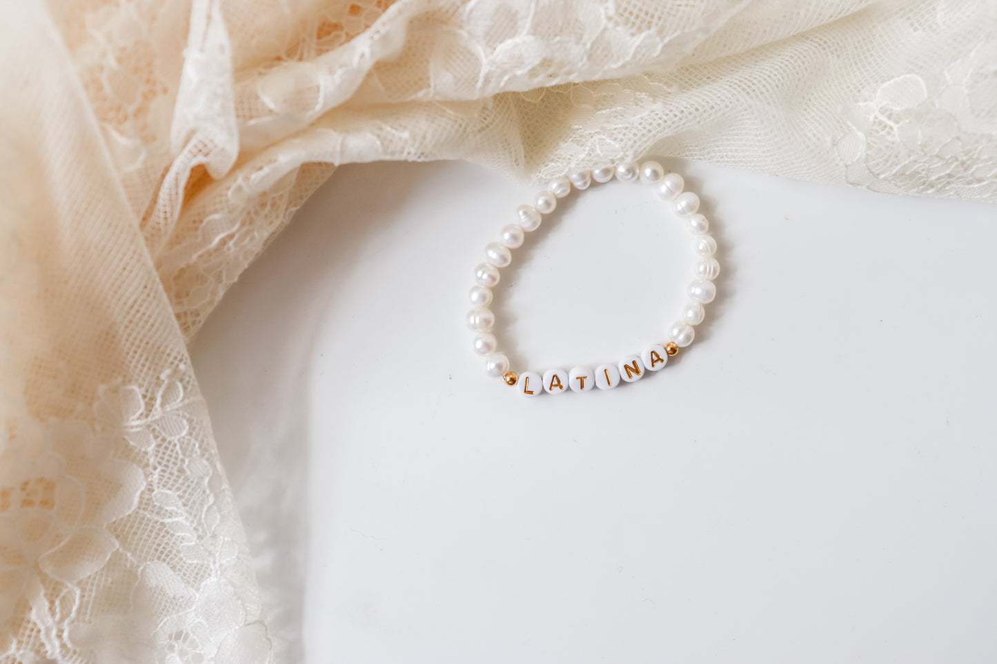 Pearl Letter Bracelet